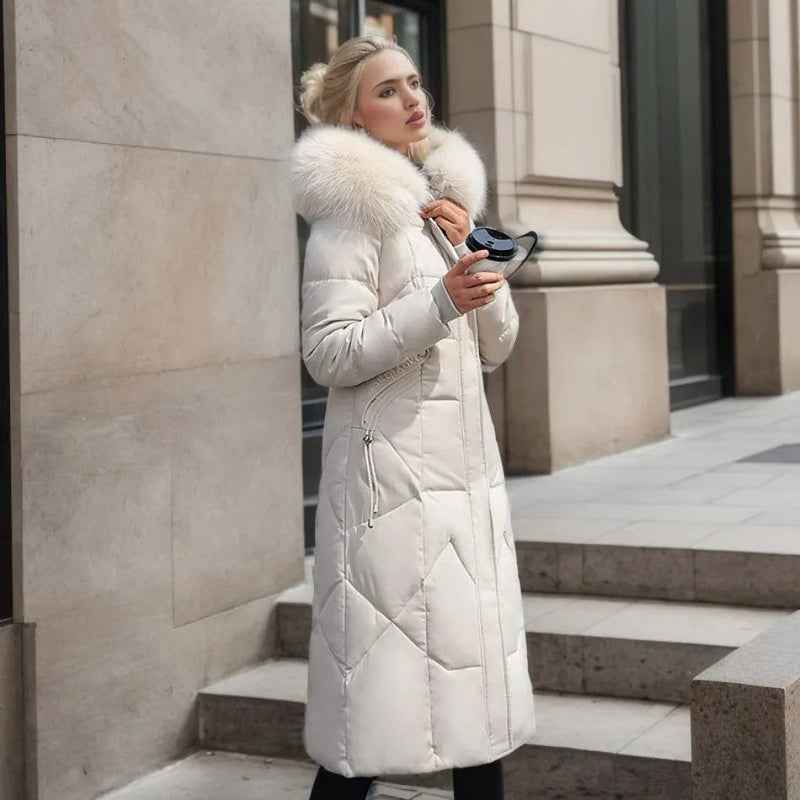 Women's Faux Fur Long Puffer Parka