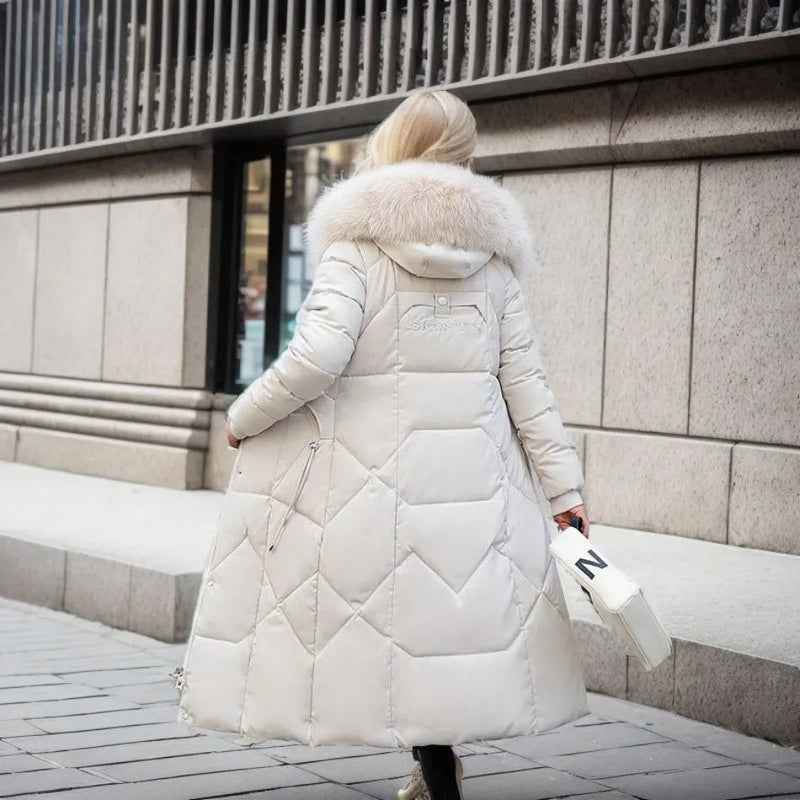 Women's Faux Fur Long Puffer Parka