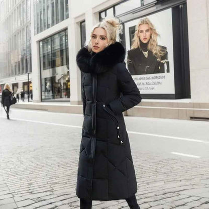 Women's Faux Fur Long Puffer Parka