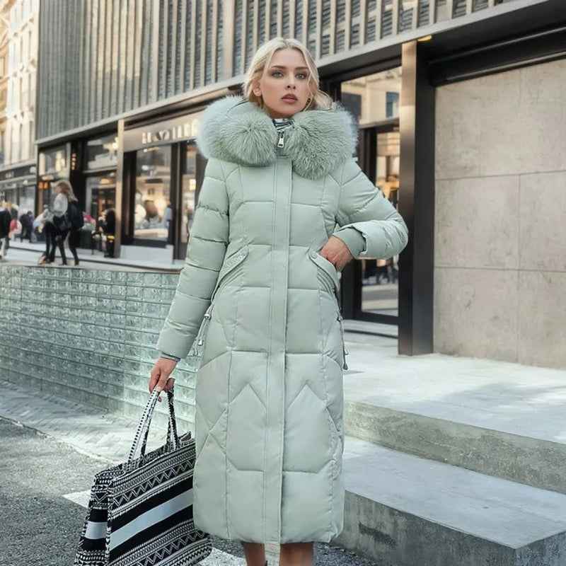 Women's Faux Fur Long Puffer Parka