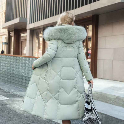 Women's Faux Fur Long Puffer Parka
