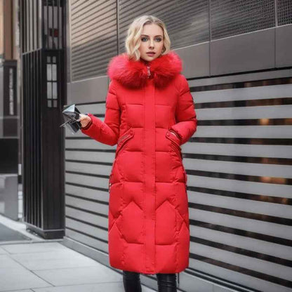 Women's Faux Fur Long Puffer Parka