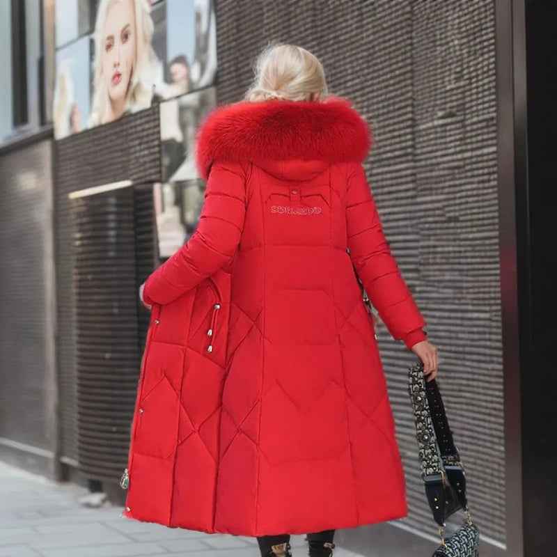 Women's Faux Fur Long Puffer Parka