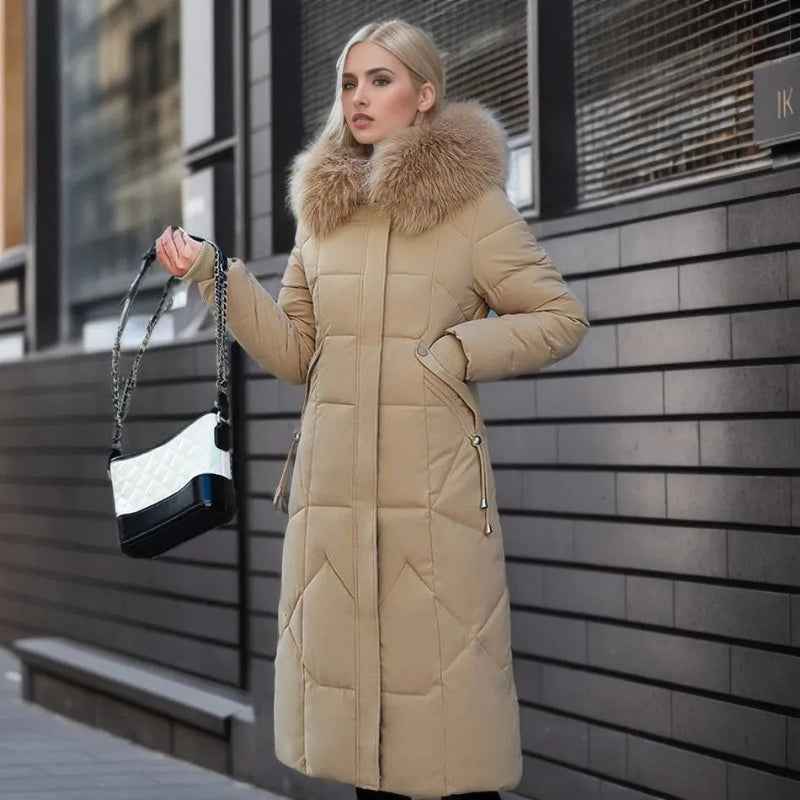Women's Faux Fur Long Puffer Parka