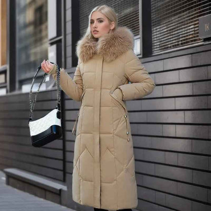 Women's Faux Fur Long Puffer Parka