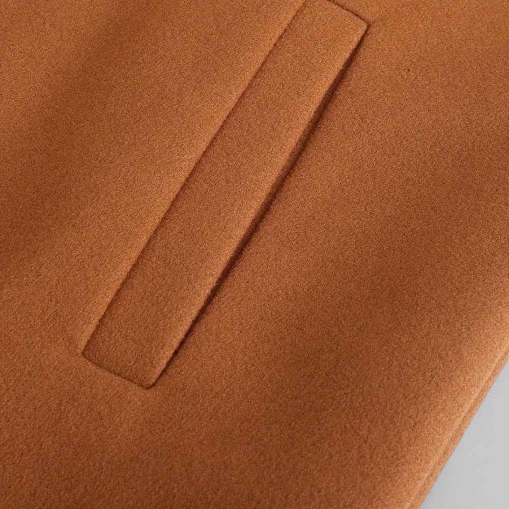 Men's Minimalist Winter Coat – Smart Casual Button Design