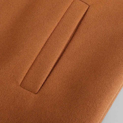 Men's Minimalist Winter Coat – Smart Casual Button Design