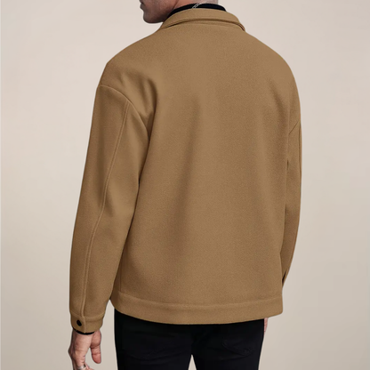 Men's Smart Casual Jacket – Button-Up Short Coat for Autumn and Winter Layering