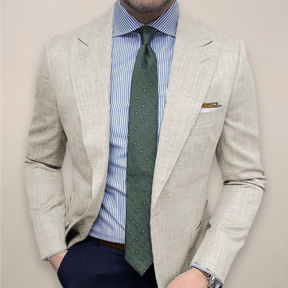 Men's Tailored Blazer – Everyday Lightweight Jacket for Work or Evening Out