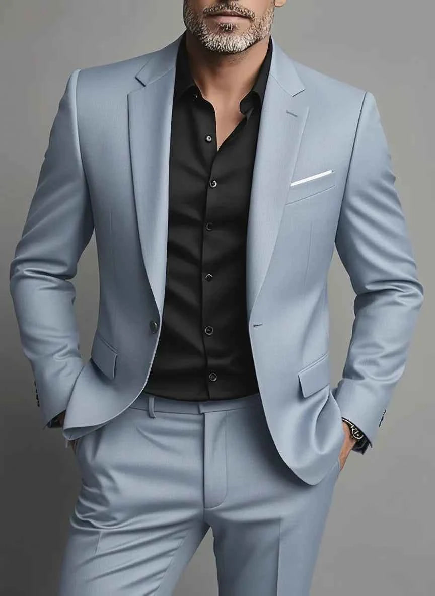 Men’s Two-Piece Slim Fit Suit – Tailored Formal Set for Business & Evening Wear