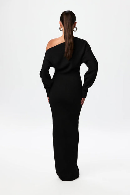 Elegant Off-Shoulder Luxe Dress - Navenport