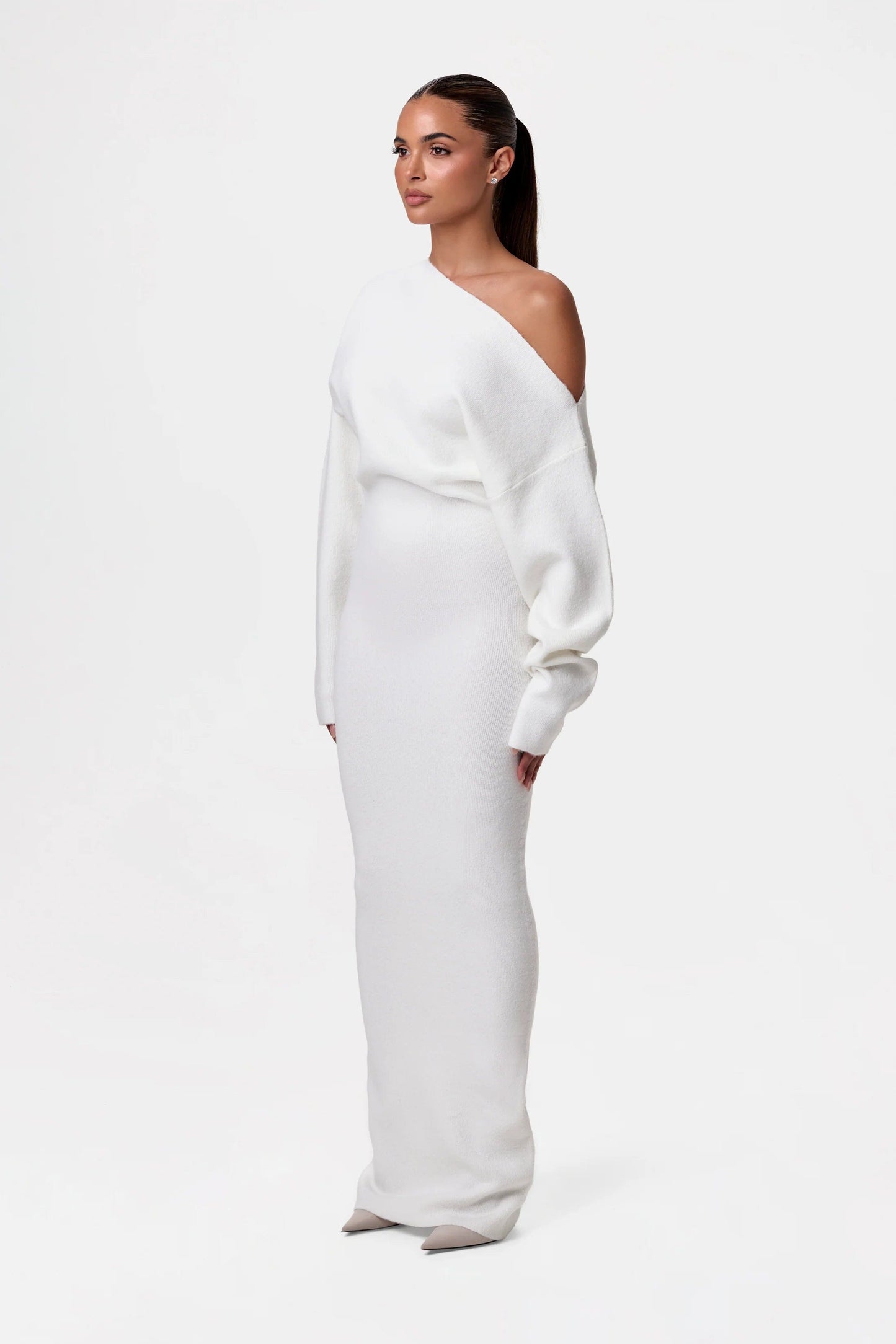 Elegant Off-Shoulder Luxe Dress - Navenport