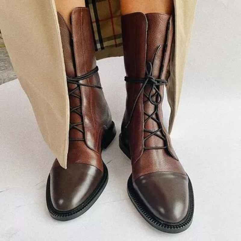 Women's Classic Stylish Vegan Leather Ankle Boots | Ideal for Autumn/Winter