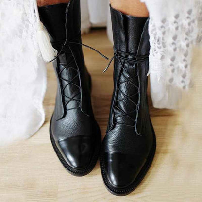 Women's Classic Stylish Vegan Leather Ankle Boots | Ideal for Autumn/Winter