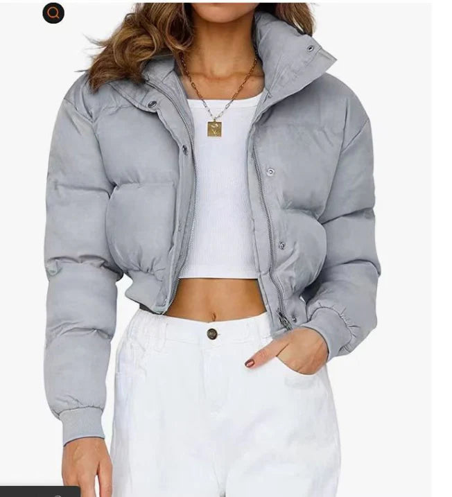 Short Hooded Puffer Jacket for Women
