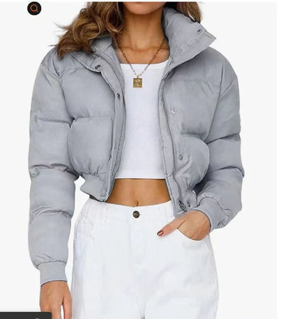 Short Hooded Puffer Jacket for Women
