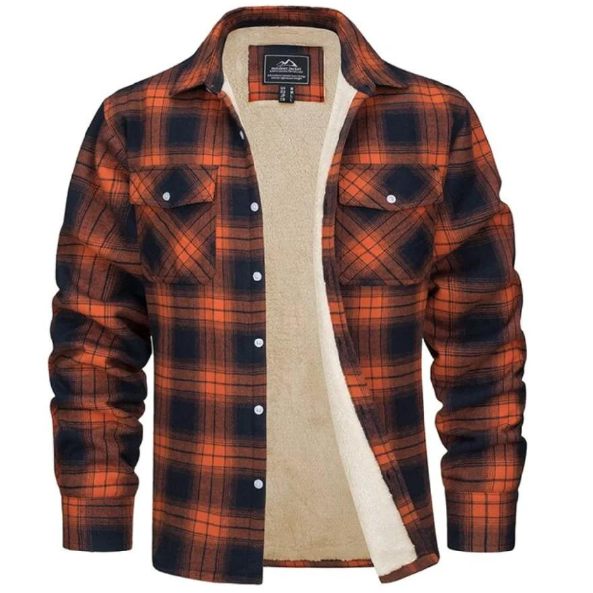 Harrison | Men's Sherpa Lined Plaid Shirt Jacket - Navenport