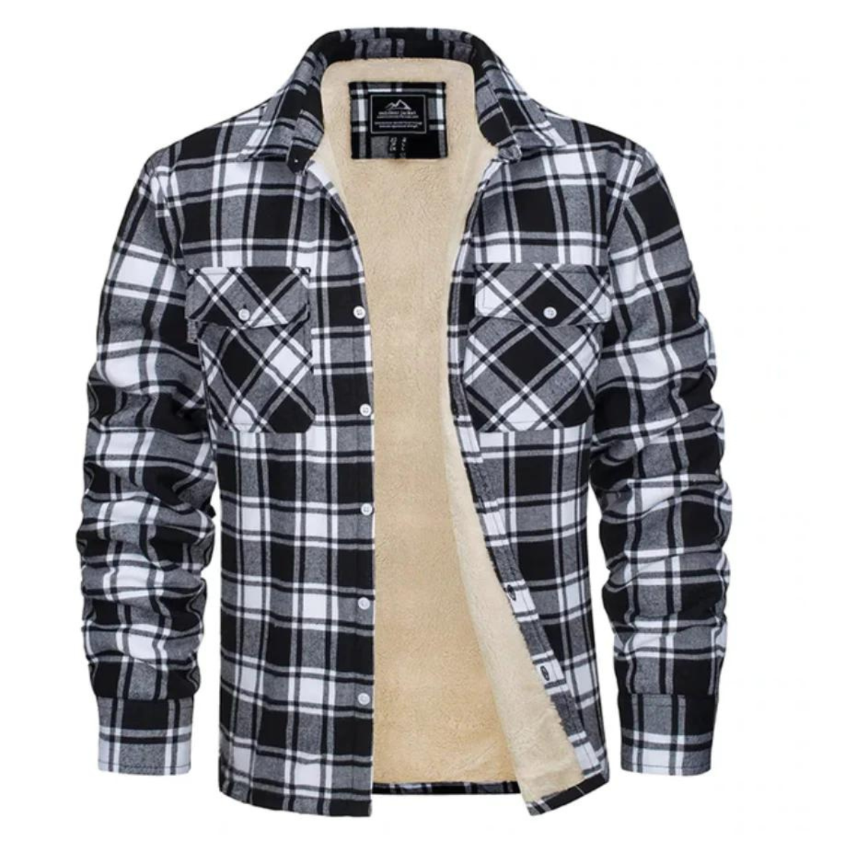 Harrison | Men's Sherpa Lined Plaid Shirt Jacket - Navenport