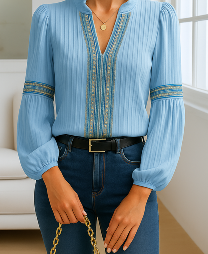 Sephora Vintage V-Neck Blouse