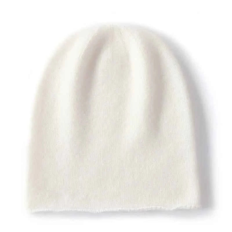 Unisex Cashmere Knitted Beanie - Cozy Winter Hat for Outdoor Casual Style