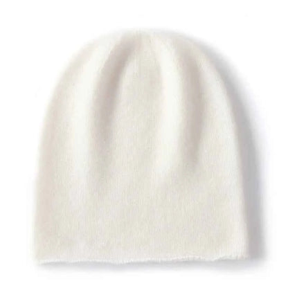Unisex Cashmere Knitted Beanie - Cozy Winter Hat for Outdoor Casual Style