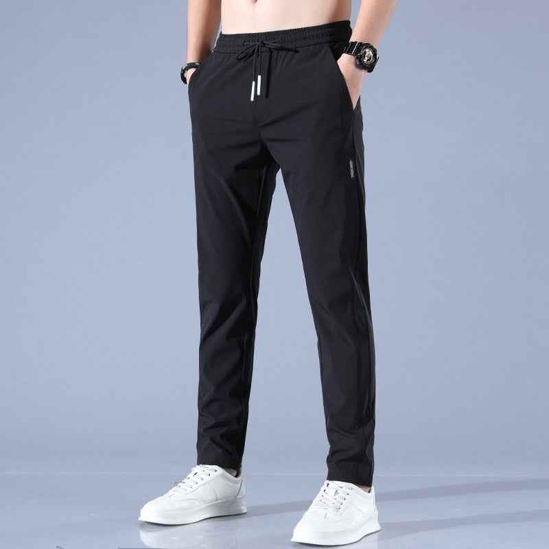 Men's Slim Fit Tapered Jogger Pants - Adjustable Drawstring Elastic Waistband - Breathable Material