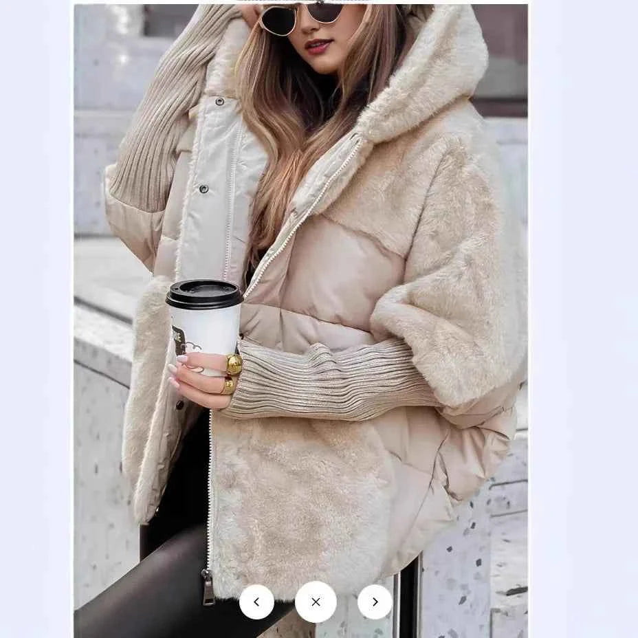 Women's Winter Velvet Jacket - Chic Loose Casual Coat for Winter Streetwear