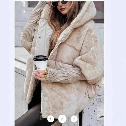 Women's Winter Velvet Jacket - Chic Loose Casual Coat for Winter Streetwear