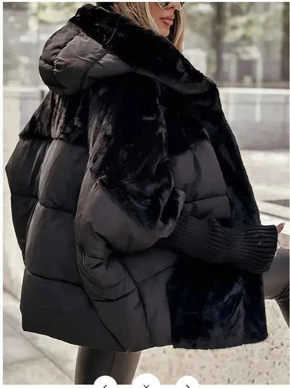 Women's Winter Velvet Jacket - Chic Loose Casual Coat for Winter Streetwear