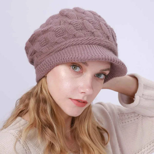 Winter Women's Wool-Blend Knitted Newsboy Cap
