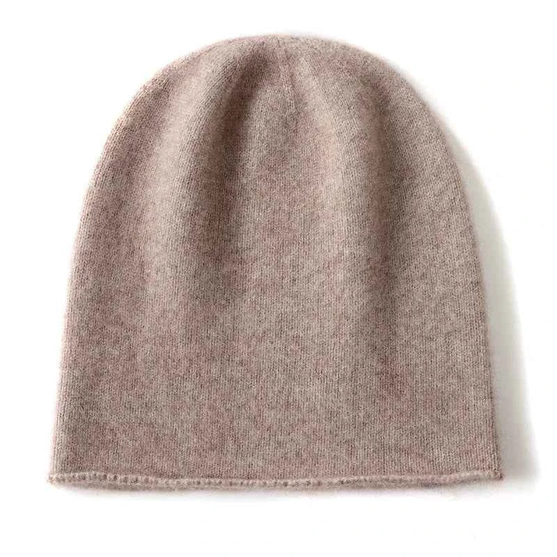 Unisex Cashmere Knitted Beanie - Cozy Winter Hat for Outdoor Casual Style
