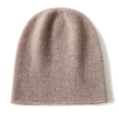 Unisex Cashmere Knitted Beanie - Cozy Winter Hat for Outdoor Casual Style