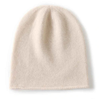 Unisex Cashmere Knitted Beanie - Cozy Winter Hat for Outdoor Casual Style