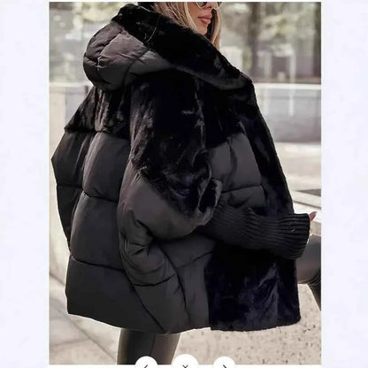 Women's Winter Velvet Jacket - Chic Loose Casual Coat for Winter Streetwear