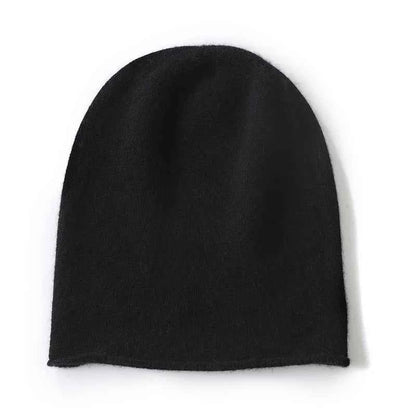 Unisex Cashmere Knitted Beanie - Cozy Winter Hat for Outdoor Casual Style