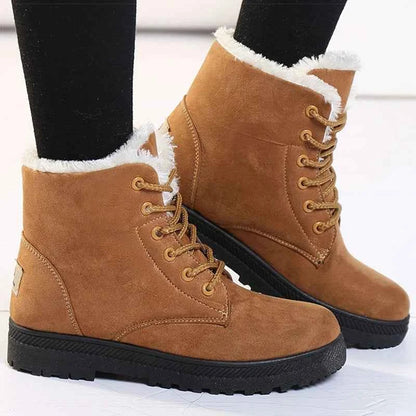 Women's Fur-Lined Low Heel Winter Boots