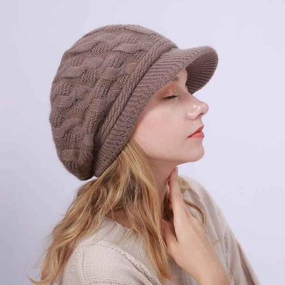 Winter Women's Wool-Blend Knitted Newsboy Cap