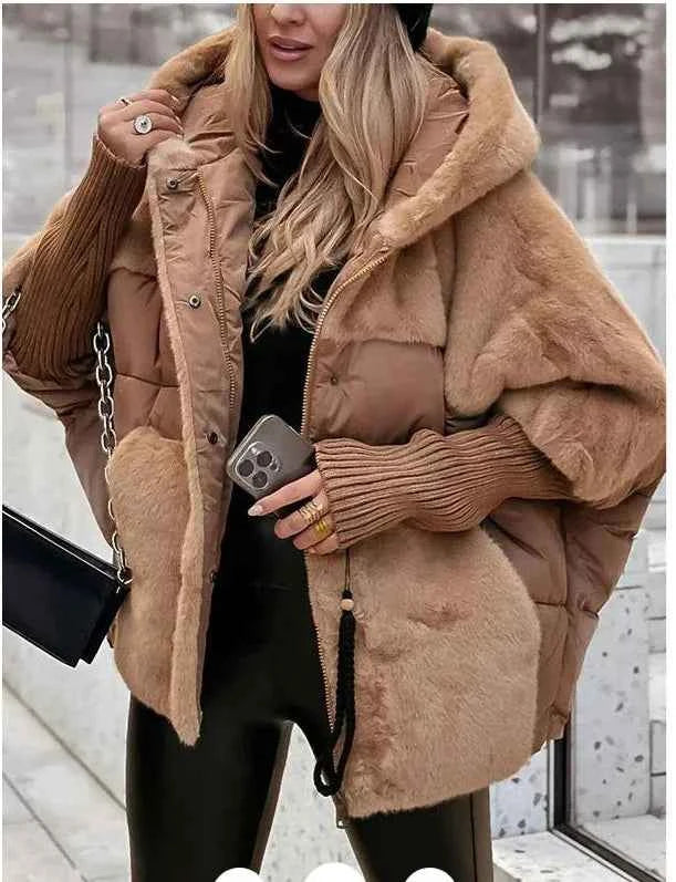 Women's Winter Velvet Jacket - Chic Loose Casual Coat for Winter Streetwear
