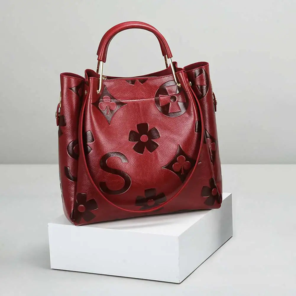 Floral Print Leather Crossbody Bag