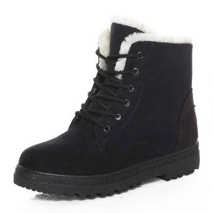 Women's Fur-Lined Low Heel Winter Boots