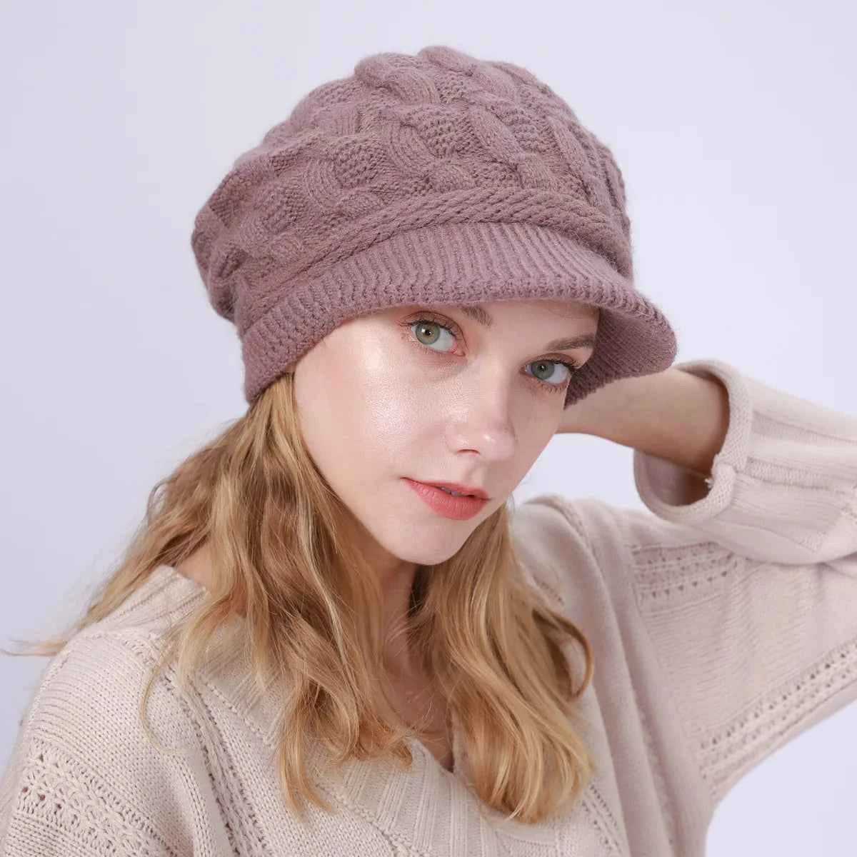 Winter Women's Wool-Blend Knitted Newsboy Cap