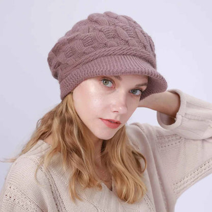 Winter Women's Wool-Blend Knitted Newsboy Cap