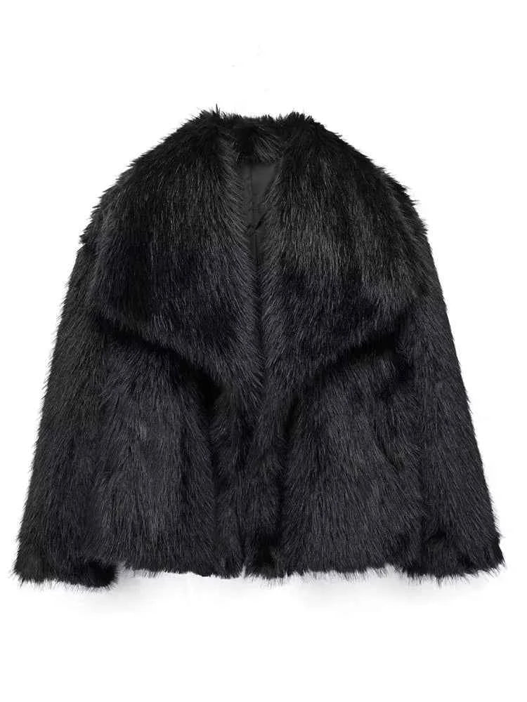 Women's Faux Fur Cropped Winter Jacket