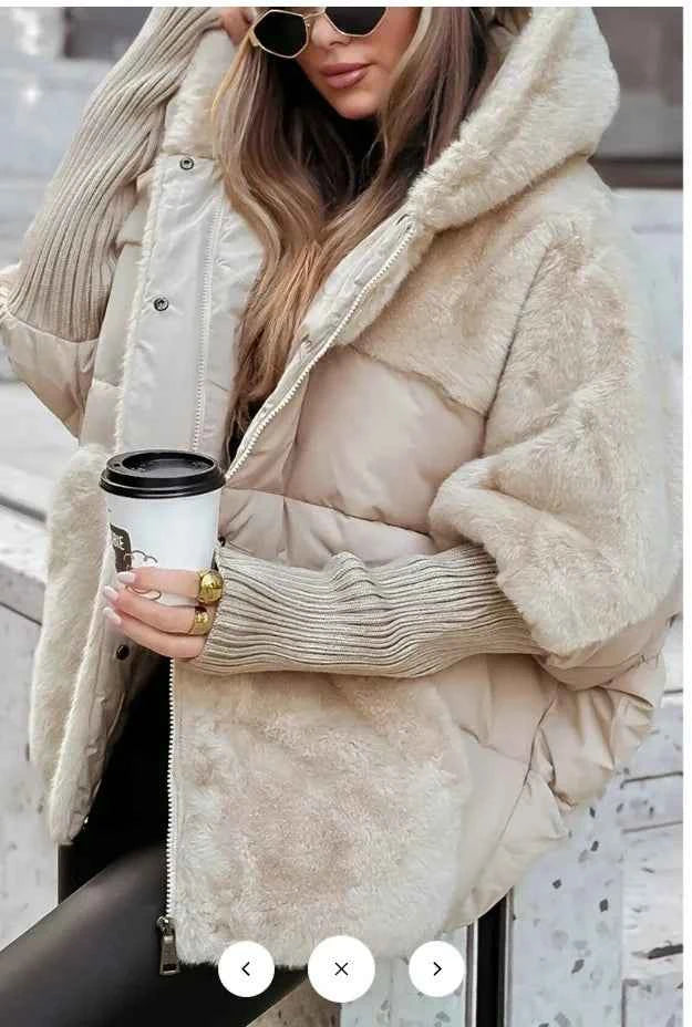 Women's Winter Velvet Jacket - Chic Loose Casual Coat for Winter Streetwear