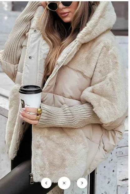 Women's Winter Velvet Jacket - Chic Loose Casual Coat for Winter Streetwear