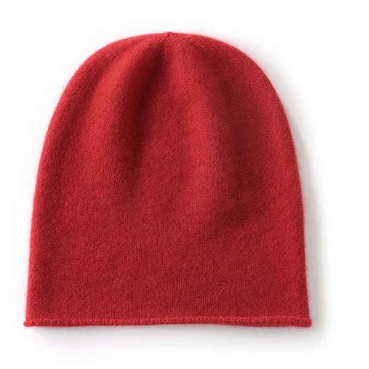 Unisex Cashmere Knitted Beanie - Cozy Winter Hat for Outdoor Casual Style