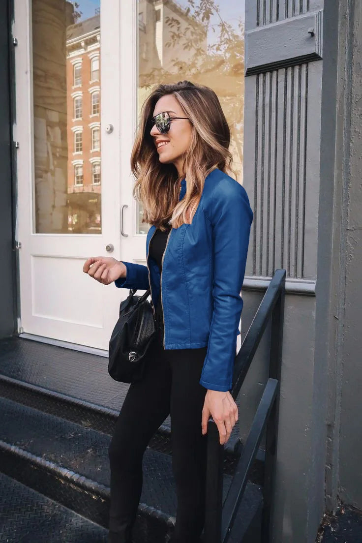 Aster | Women Leather Jacket - Navenport