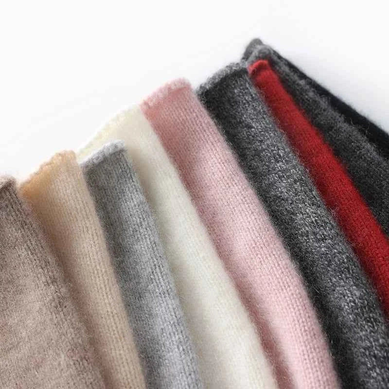 Unisex Cashmere Knitted Beanie - Cozy Winter Hat for Outdoor Casual Style