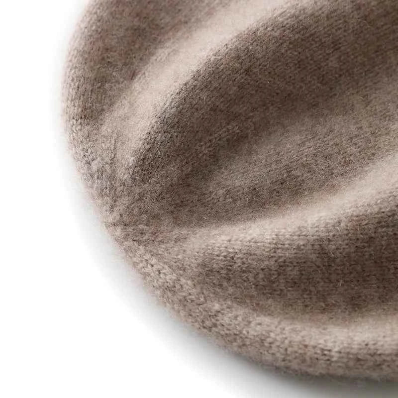 Unisex Cashmere Knitted Beanie - Cozy Winter Hat for Outdoor Casual Style