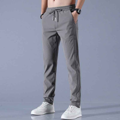 Men's Slim Fit Tapered Jogger Pants - Adjustable Drawstring Elastic Waistband - Breathable Material